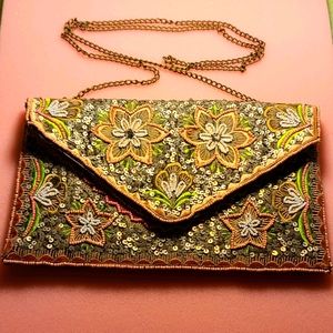 Clements Ribeiro Clutch Shoulder Bag Chains Strap